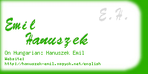 emil hanuszek business card
